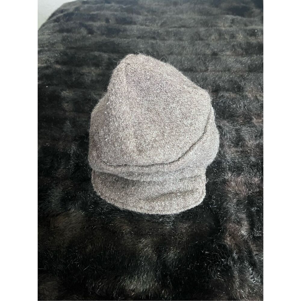 EWE HOO Beanie Gray Wool Handmade‎ Montana Fleece Lined Winter Hat Toboggan